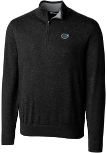 Cutter and Buck Florida Gators Mens Black Lakemont Long Sleeve 1/4 Zip Pullover