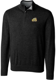 Cutter and Buck George Mason University Mens Black Lakemont Long Sleeve 1/4 Zip Pullover