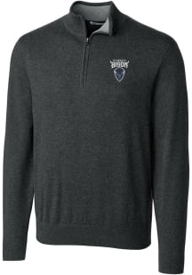 Cutter and Buck Howard Bison Mens Charcoal Lakemont Long Sleeve 1/4 Zip Pullover