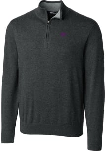 Cutter and Buck K-State Wildcats Mens Charcoal Lakemont Long Sleeve 1/4 Zip Pullover