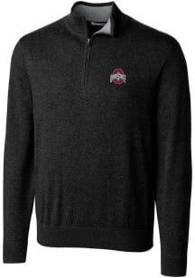 Cutter and Buck Ohio State Buckeyes Mens Black Lakemont Long Sleeve 1/4 Zip Pullover