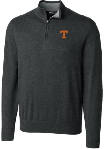 Cutter and Buck Tennessee Volunteers Mens Charcoal Lakemont Long Sleeve 1/4 Zip Pullover