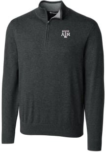Cutter and Buck Texas A&amp;M Aggies Mens Charcoal Lakemont Long Sleeve 1/4 Zip Pullover