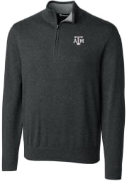 Cutter and Buck Texas A&M Aggies Mens Charcoal Lakemont Long Sleeve 1/4 Zip Pullover
