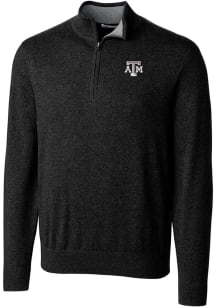 Cutter and Buck Texas A&amp;M Aggies Mens Black Lakemont Long Sleeve 1/4 Zip Pullover