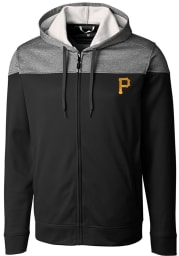Cutter and Buck Pittsburgh Pirates Mens Black Pop Fly Long Sleeve Zip