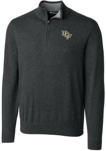 Cutter and Buck UCF Knights Mens Grey Lakemont Long Sleeve 1/4 Zip Pullover
