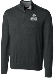 Cutter and Buck UNCW Seahawks Mens Charcoal Lakemont Long Sleeve 1/4 Zip Pullover