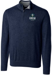 Cutter and Buck UNCW Seahawks Mens Navy Blue Lakemont Long Sleeve 1/4 Zip Pullover