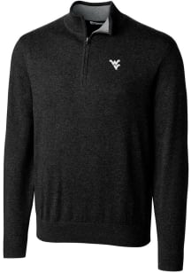 Cutter and Buck West Virginia Mountaineers Mens Black Lakemont Long Sleeve 1/4 Zip Pullover