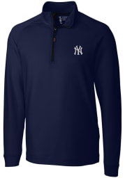 Cutter and Buck New York Yankees Mens Navy Blue Jackson Long Sleeve 1/4 Zip Pullover