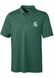 Cutter and Buck Michigan State Spartans Mens Green Cascade Short Sleeve Polo