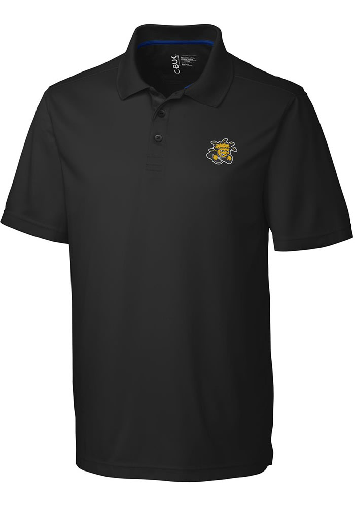 Cutter and Buck Wichita State Shockers Mens Black Fairwood Short Sleeve Polo