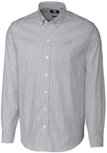 Cutter and Buck Southern University Jaguars Mens Charcoal Stretch Oxford Stripe Long Sleeve Dres..