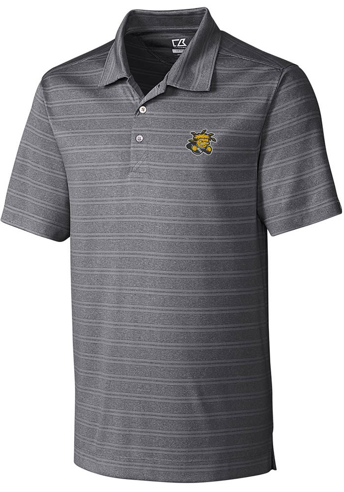 Cutter and Buck Wichita State Shockers Mens Charcoal Interbay Short Sleeve Polo