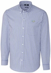 Cutter and Buck Southern University Jaguars Mens Blue Easy Care Gingham Long Sleeve Dress Shirt