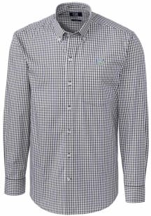 Cutter and Buck Southern University Jaguars Mens Charcoal Easy Care Gingham Long Sleeve Dress Sh..