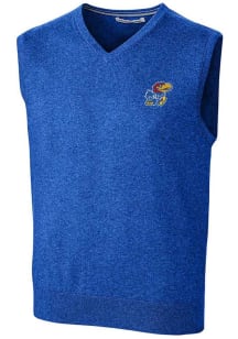 Cutter and Buck Kansas Jayhawks Mens Blue Lakemont Vest Sweater Vest