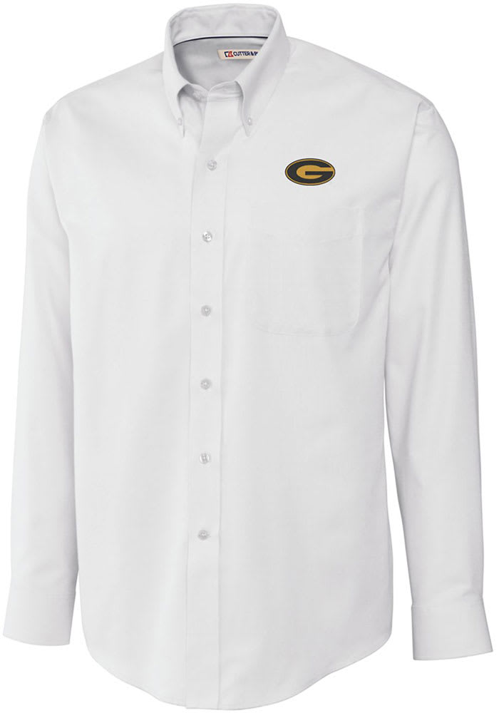 Cutter and Buck Grambling State Tigers Mens White Epic Easy Care Nailshead Long Sleeve Dress Shirt