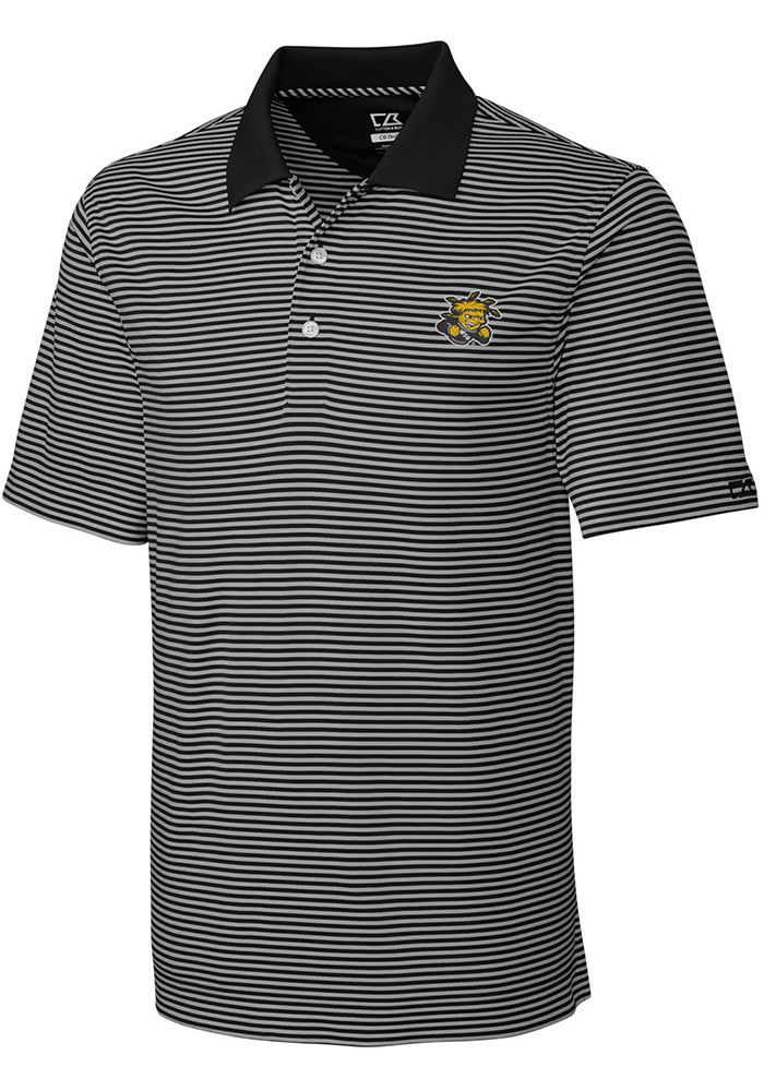 Cutter and Buck Wichita State Shockers Mens Black Trevor Short Sleeve Polo