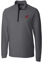 Cutter and Buck Central Michigan Chippewas Mens Grey Jackson Long Sleeve 1/4 Zip Pullover