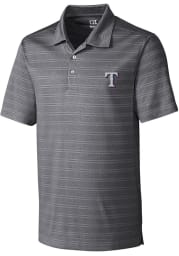Cutter and Buck Texas Rangers Mens Charcoal Interbay Short Sleeve Polo