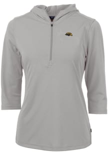 Cutter and Buck Southern Mississippi Golden Eagles Womens Grey Virtue Eco Pique Hooded Sweatshir..
