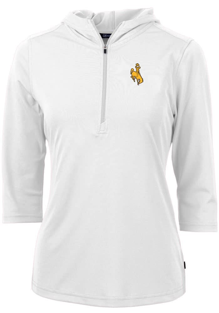 Wyoming Cowboys Antigua Victory Full-Zip Hoodie - White