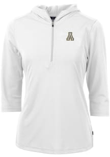 Cutter and Buck Appalachian State Mountaineers Womens White Virtue Eco Pique Hooded Sweatshirt