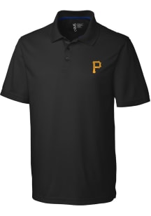 Cutter and Buck Pittsburgh Pirates Mens Black Fairwood Short Sleeve Polo