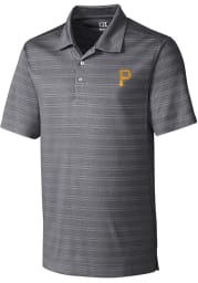 Cutter and Buck Pittsburgh Pirates Mens Grey Interbay Short Sleeve Polo