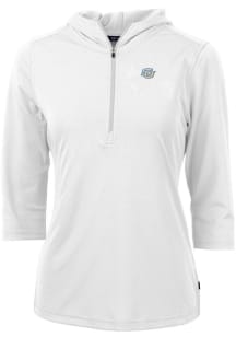 Cutter and Buck Southern University Jaguars Womens White Virtue Eco Pique Hooded Sweatshirt