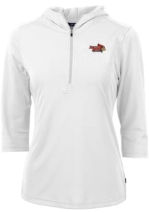 Cutter and Buck Illinois State Redbirds Womens White Virtue Eco Pique Hooded Sweatshirt