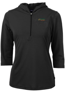 Cutter and Buck Florida A&amp;M Rattlers Womens Black Virtue Eco Pique Hooded Sweatshirt