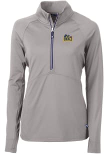 Cutter and Buck Drexel Dragons Womens Grey Adapt Eco 1/4 Zip Pullover