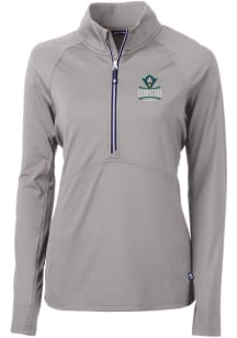 Cutter and Buck UNCW Seahawks Womens Grey Adapt Eco 1/4 Zip Pullover