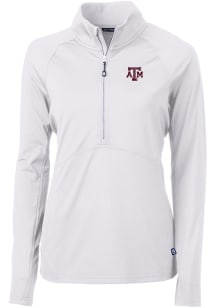 Cutter and Buck Texas A&amp;M Aggies Womens White Adapt Eco 1/4 Zip Pullover