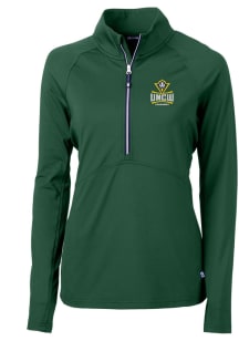 Cutter and Buck UNCW Seahawks Womens Green Adapt Eco 1/4 Zip Pullover