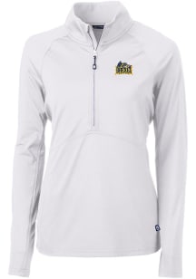 Cutter and Buck Drexel Dragons Womens White Adapt Eco 1/4 Zip Pullover