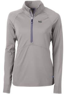 Cutter and Buck Jackson State Tigers Womens Grey Adapt Eco 1/4 Zip Pullover