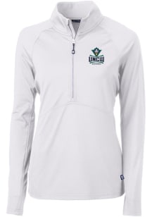Cutter and Buck UNCW Seahawks Womens White Adapt Eco 1/4 Zip Pullover