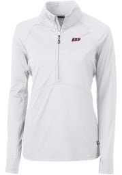 Cutter and Buck Eastern Kentucky Colonels Womens White Adapt Eco Long Sleeve Pullover