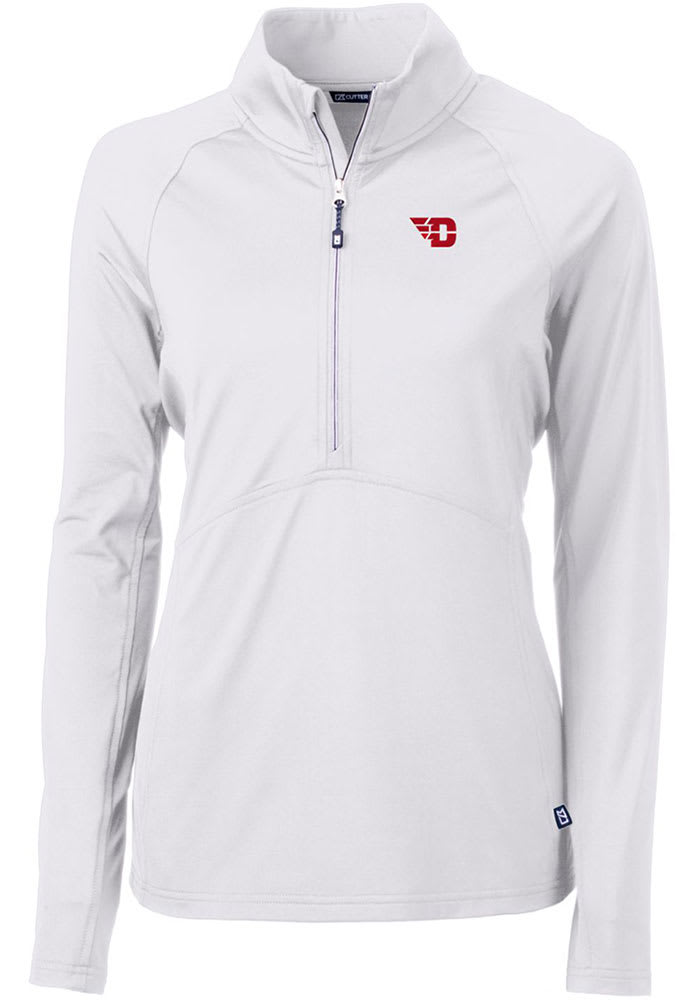 Cutter and Buck Dayton Flyers Womens Adapt Eco 1/4 Zip Pullover