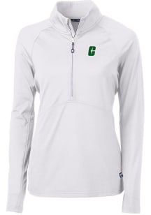 Cutter and Buck UNCC 49ers Womens White Adapt Eco 1/4 Zip Pullover