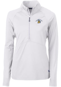 Cutter and Buck San Jose State Spartans Womens White Adapt Eco 1/4 Zip Pullover