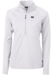 Cutter and Buck Jackson State Tigers Womens White Adapt Eco 1/4 Zip Pullover