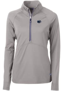 Cutter and Buck Penn State Nittany Lions Womens Grey Adapt Eco 1/4 Zip Pullover