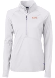 Cutter and Buck Pacific Tigers Womens White Adapt Eco Long Sleeve Pullover