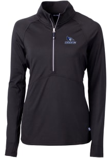 Cutter and Buck Creighton Bluejays Womens Black Adapt Eco 1/4 Zip Pullover