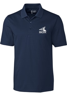 Cutter and Buck Chicago White Sox Mens Navy Blue Fairwood Short Sleeve Polo